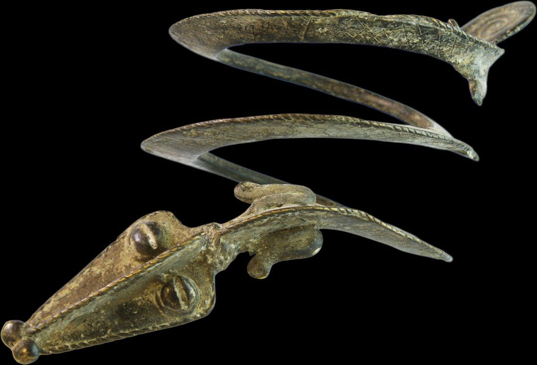 BURKINA FASO BOBO PEOPLE EARLY 1900 AD SNAKE SPIRAL (1 of 2)