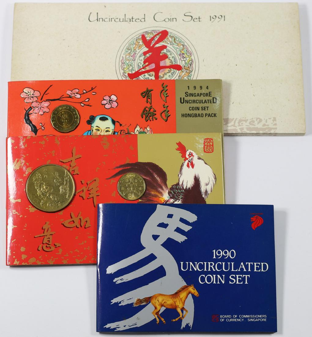 Singapore Lunar Series UNC Coin Sets and Roster Set (1 of 1)