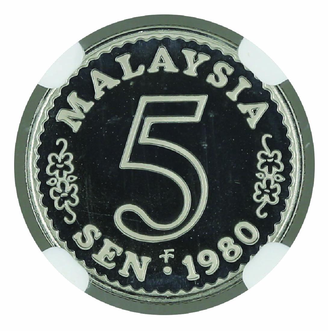 1980 Malaysia  5 Cents Proof, NGC PF 69 Ultra Cameo (1 of 2)