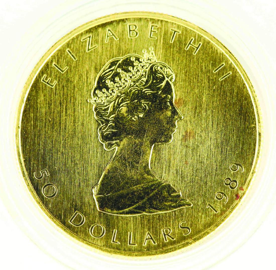 1989 Canadian Gold Maple Leaf 1oz .9999 (1 of 2)