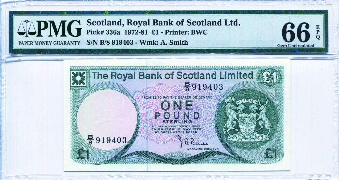Scotland, The Royal Bank of Scotland, 1972 - 81 1 Pound (1 of 2)