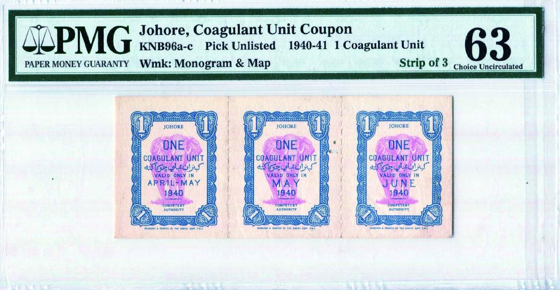 Johore, 1940, 12 Coagulant Unit Coupon (1 of 1)