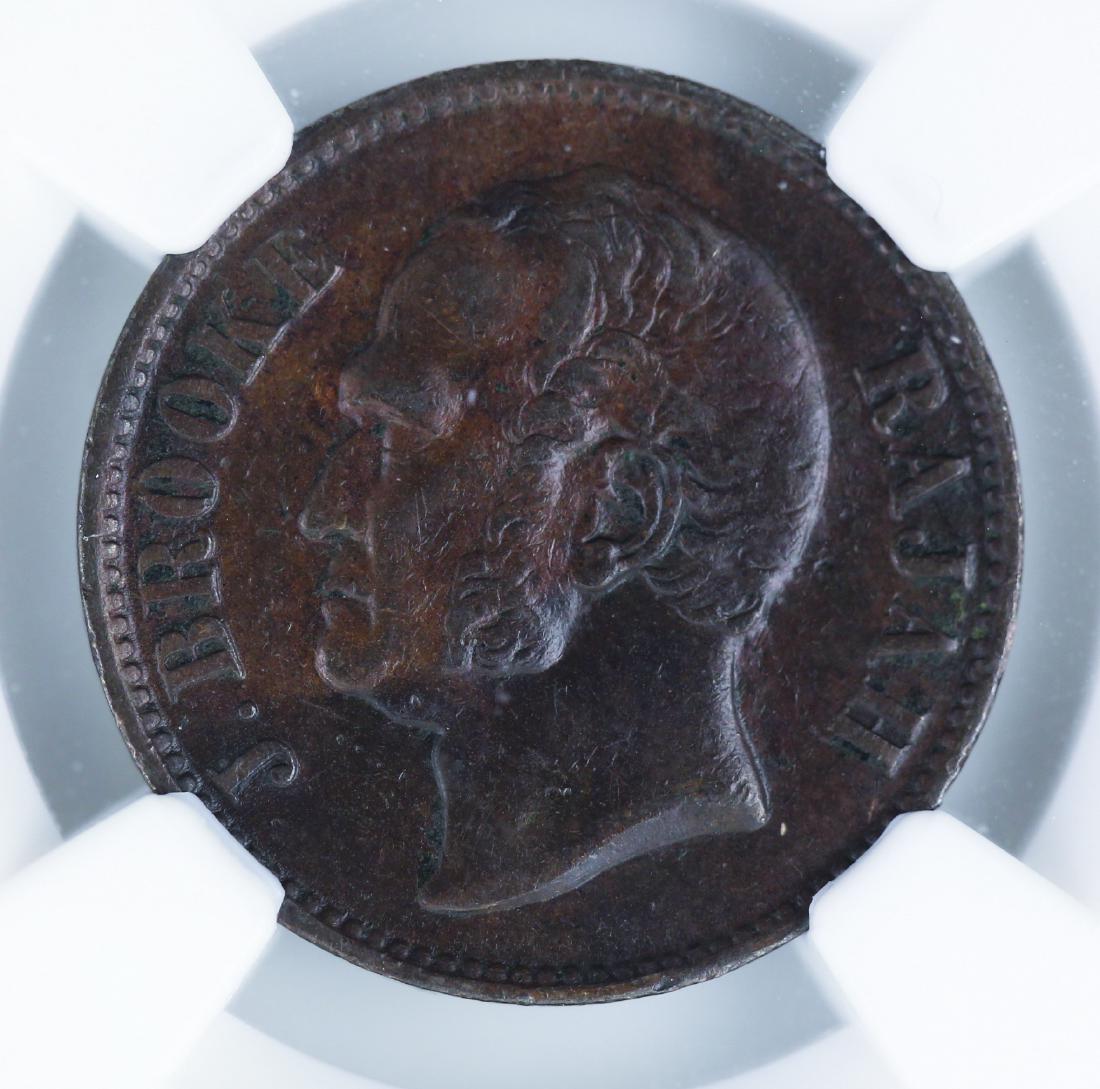 Sarawak 1863, 1/2 Cent NGC XF 40 BN (1 of 2)