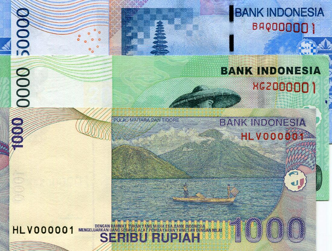 Indonesia 1,000, 20,000, 50,000 Serial no. HLV 000001, (1 of 1)