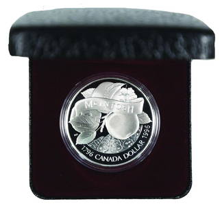 Canada 1996, $1 Proof Discover McIntosh apple (.925