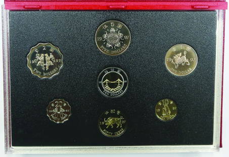 Hong Kong 1997, HK become Administration Region of the: Hong Kong 1997, HK become Administration Region of the PROC, Set of 7 Proof coin (2sets)