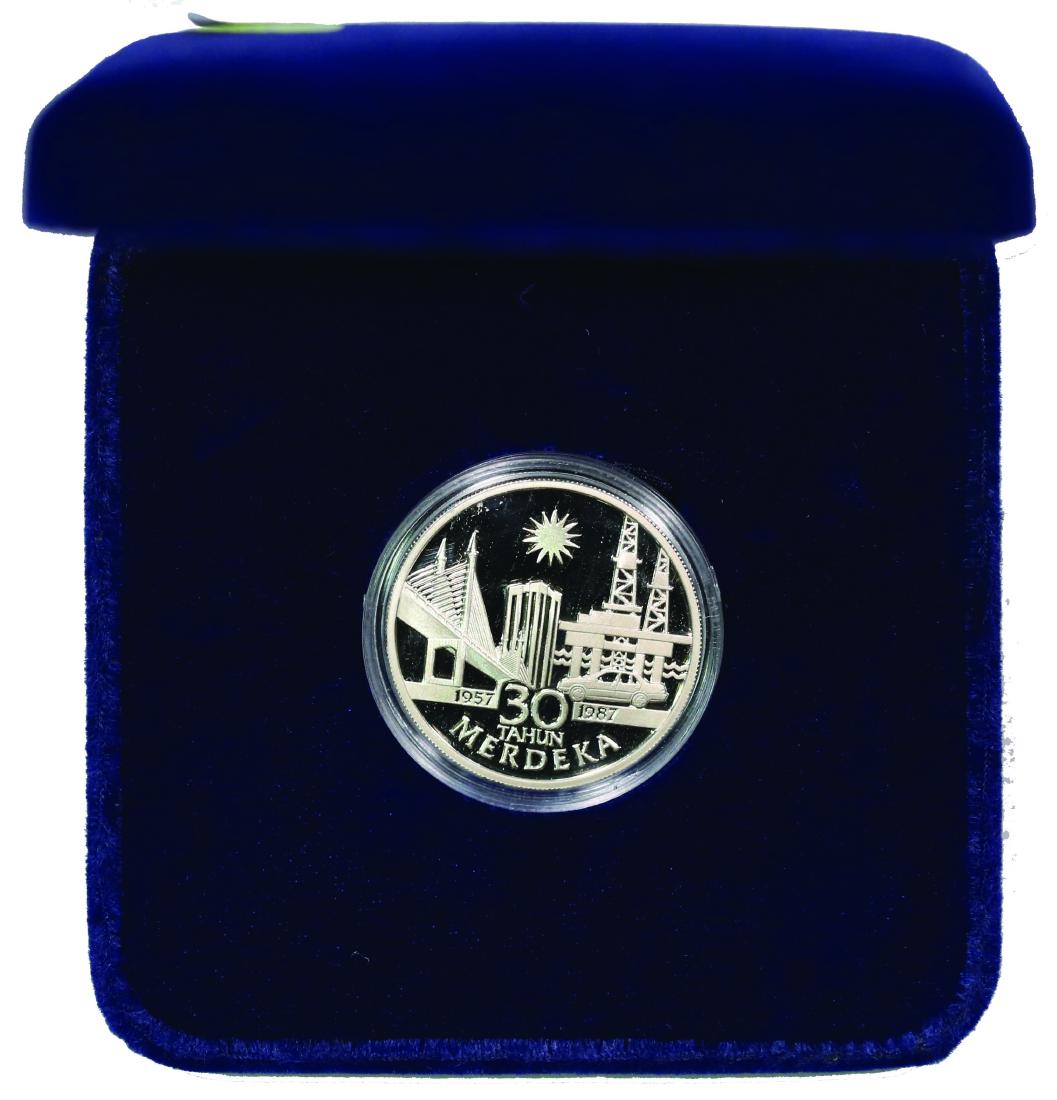 Malaysia 1987, 30th Anniversary of Independence (KN31a): Malaysia 1987, 30th Anniversary of Independence (KN31a) Proof RM10 (.500 Silver)