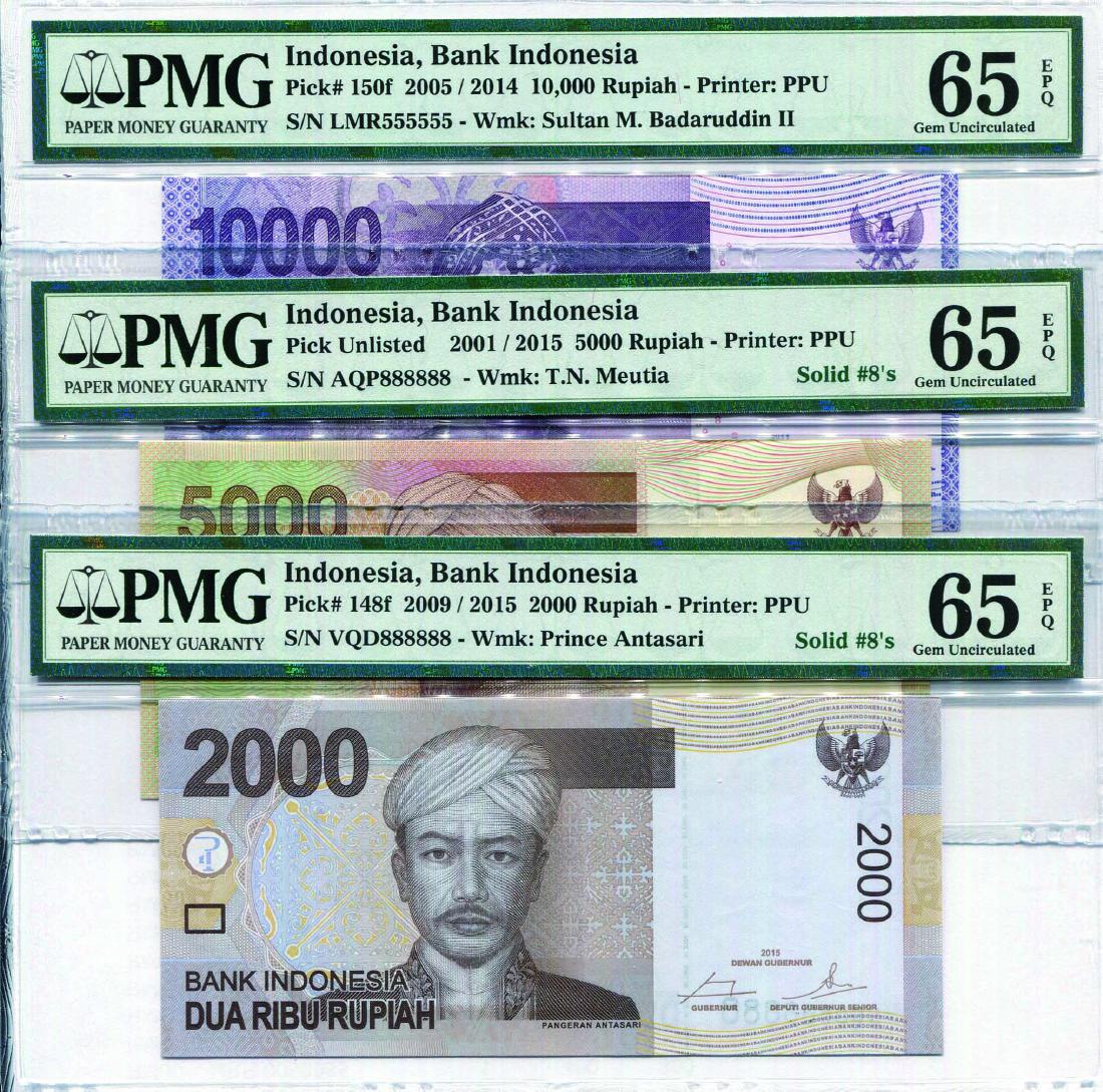 Indonesia, 2000 Rp VQD Solid's 8, 5,000 Rp AQP Solid's (1 of 2)