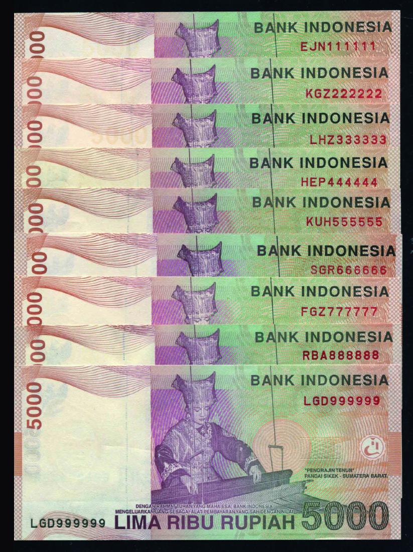 Indonesia 2001-16, 5,000 Rupiah Solid's no. (1 of 1)