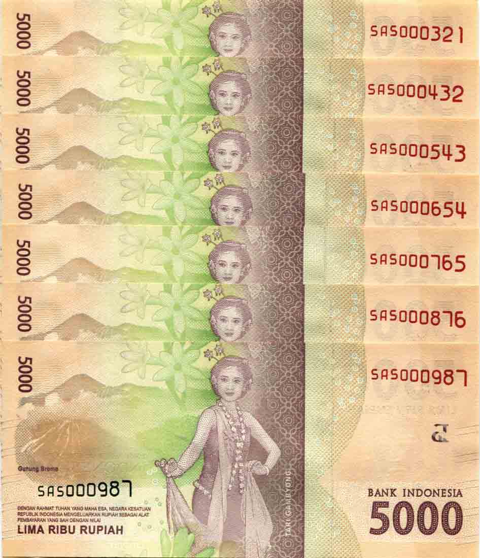 Indonesia 2016, 5000 Rupiah Ladder no. SAS 000321, 432, (1 of 1)