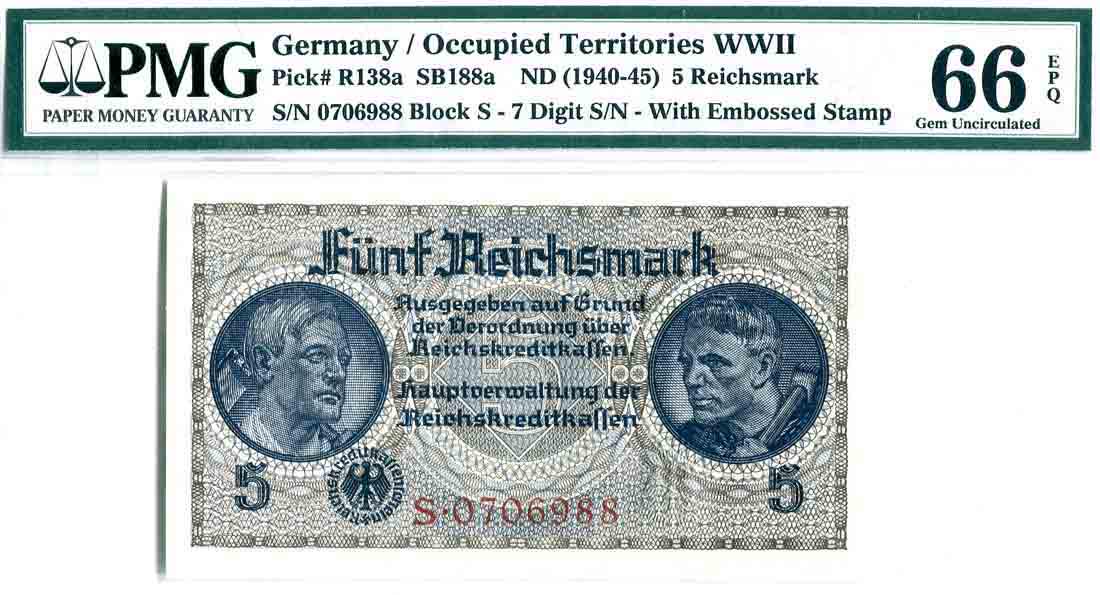 Germany 1940 45 5 Reichsmark Pr138a S No 0706988 Oct 23 2019 Trigometric Sdn Bhd In Malaysia