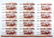 Transnistra 2004, 200 Rublei (P40) Uncut Sheet of 12 - 2