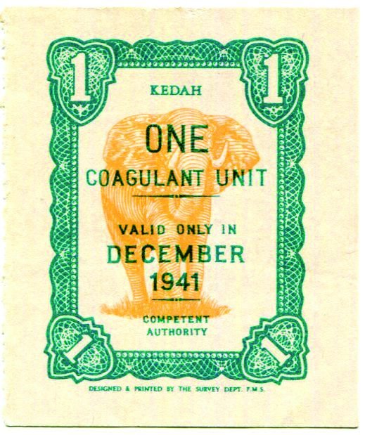 Kedah 1941 1 Coagulant unit coupon (1 of 1)