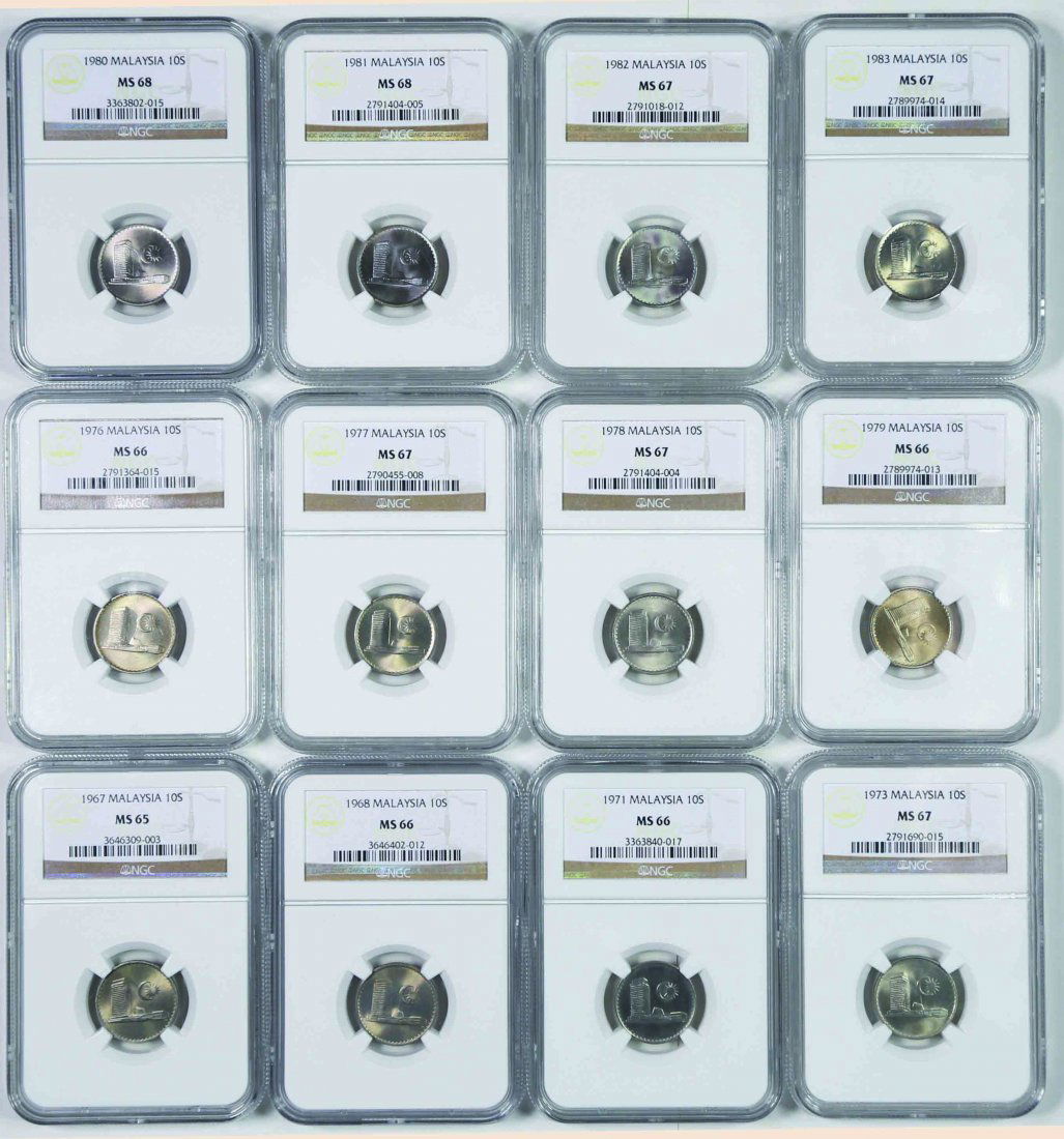 Malaysia 10 Cents NGC Graded Coin set (1 of 1)