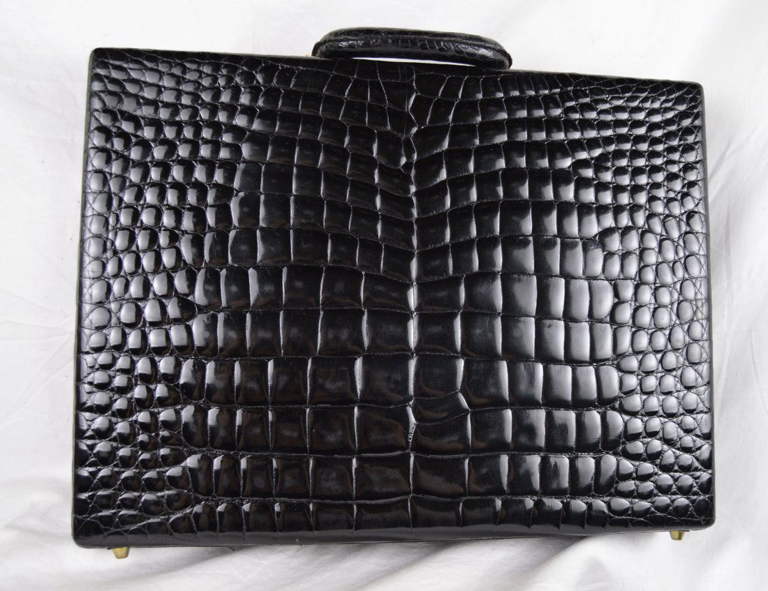 Exquisite Quality Vintage German Crocodile Briefcase (1 of 11)