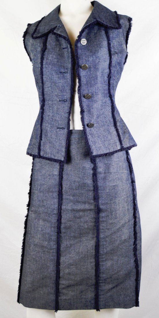 Chanel Chambray Denim 2 Pc Suit (1 of 5)