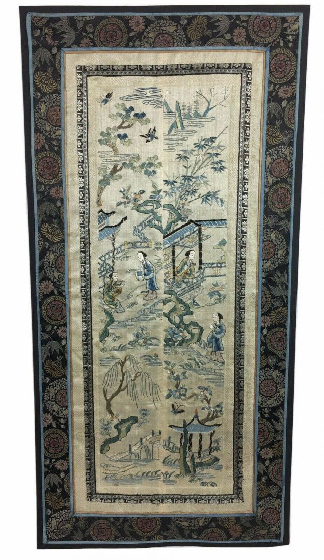 Mounted on Board Antique Chinese Robe Sleeves (1 of 7)