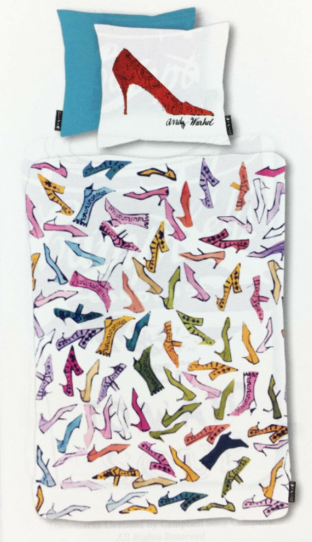 Andy Warhol High Heel Shoe Print Bed Linen Metric Sz (1 of 4)