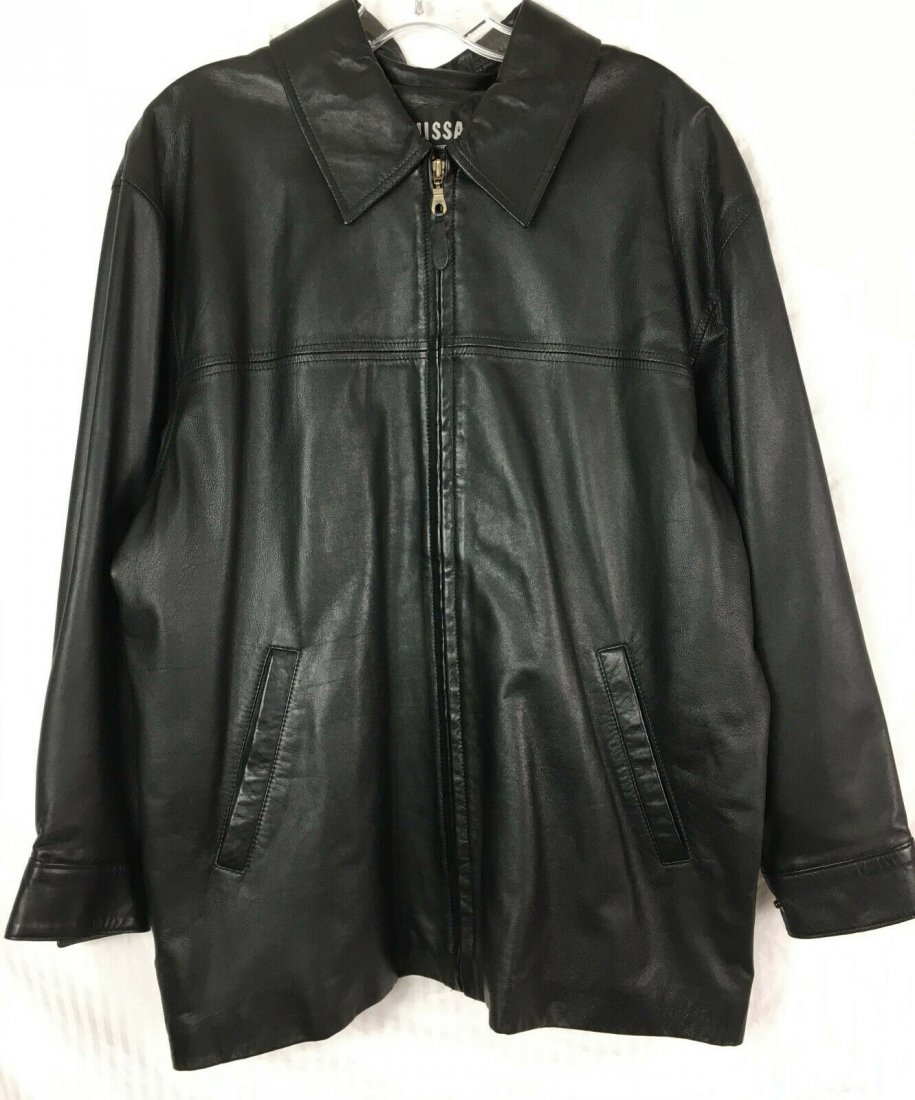 L 46 Missani Collezione Italy Black Leather Jacket (1 of 2)