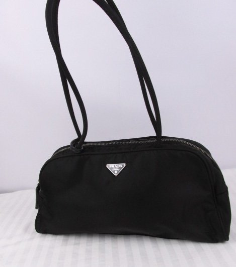 Prada Tessuto Mini Satchel Shoulder Bag Lock & Key: Measures 11.5 wide by 5.5 inches tall. Shipping for this lot is $12.00 USA, $40.00 International. We combine shipping on multiple lots. ZERO% BUYERS PREMIUM ON ALL LOTS!Payment is due within 7 days of