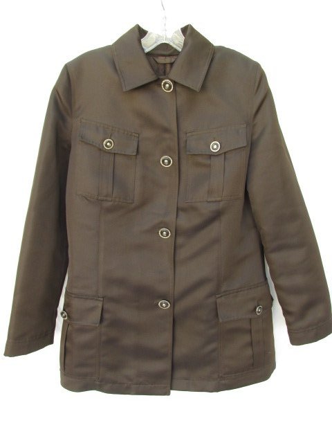 Vintage Gianni Versace Brown Coat Jacket: Bust up to 42, waist to 39 Hip to 44, length 31, sleeve 24. Shipping for this lot is $12.00 USA, $40.00 International. We combine shipping on multiple lots. ZERO% BUYERS PREMIUM ON ALL LOTS!! Payment