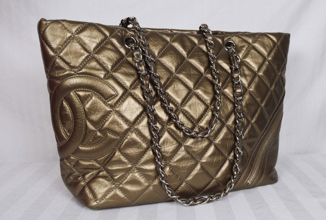 Authentic Chanel Cotton Club Bronze Tote (1 of 8)