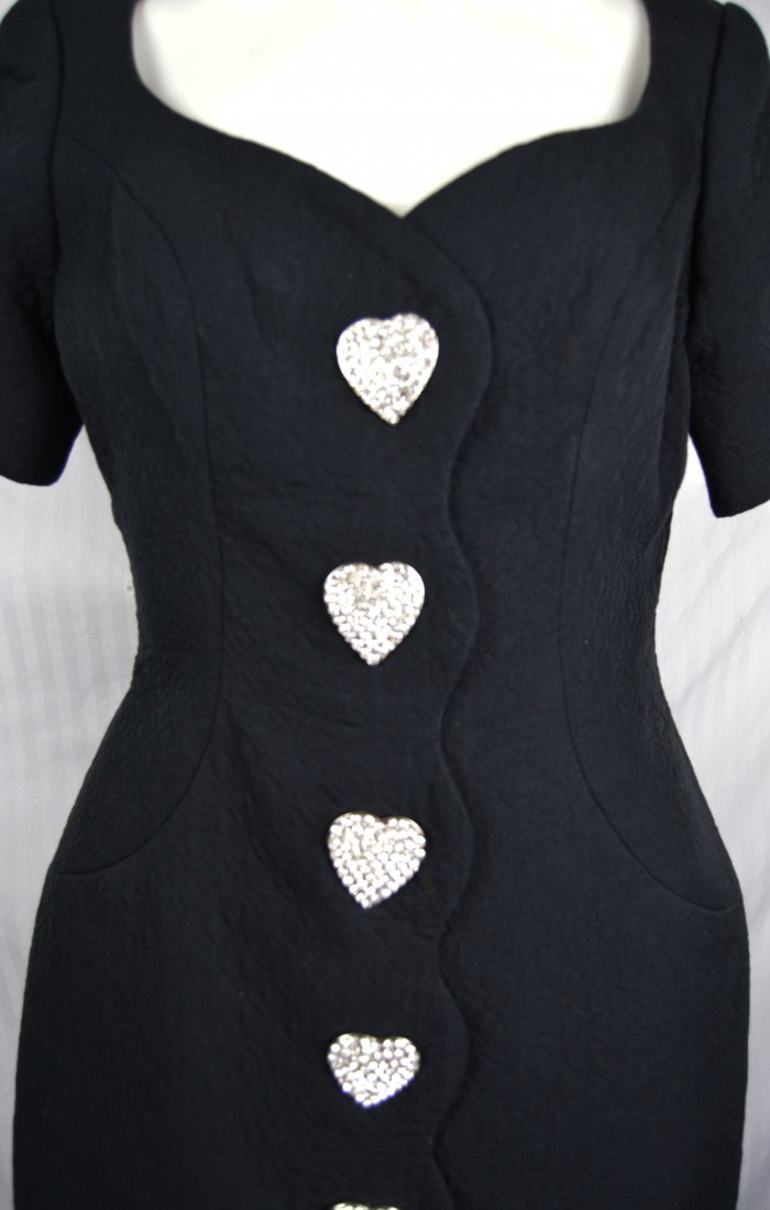 Vintage Bob Mackie Cocktail Dress Hearts (1 of 4)