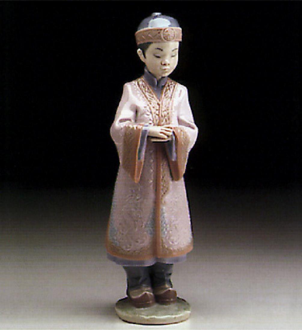 Lladro #6188 "Asian Boy" Porcelain Figure (1 of 1)