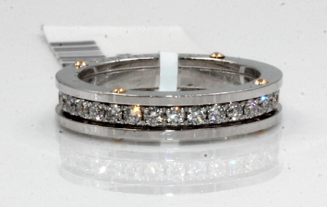 Chimento 18Kt WG, YG & 0.58ct. Diamond Brill Ring: Chimento 18Kt WG, YG & 0.58ct. Diamond Brill Ring. 3.10 dwt. Ring size - 5.5. Retail - $3,750.