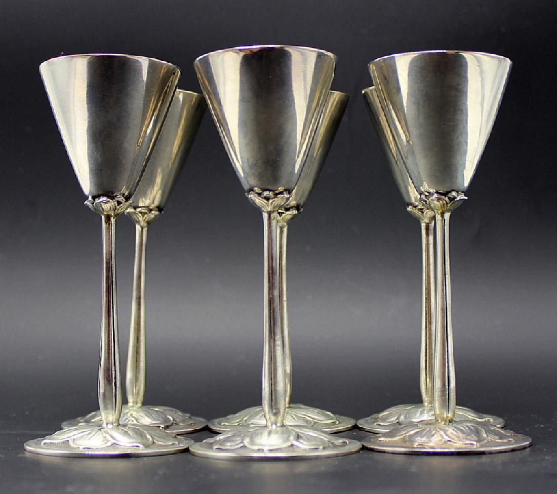 6 Russian Silver Shot Cups Stamped (1 of 4)