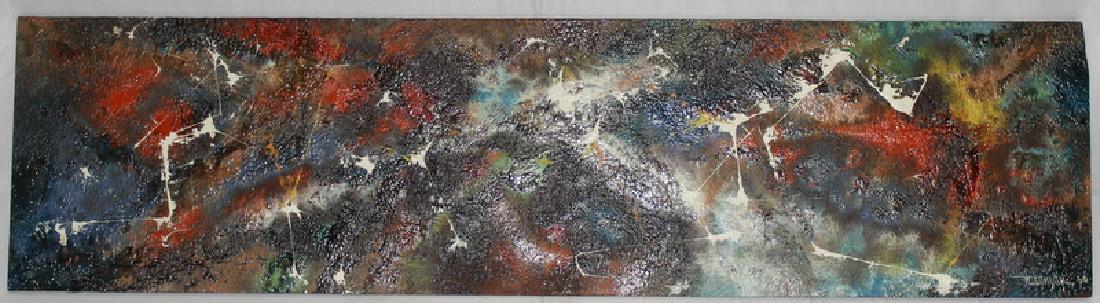 Leonardo Nierman Oil on Board Signed & Dated 1960 (1 of 4)