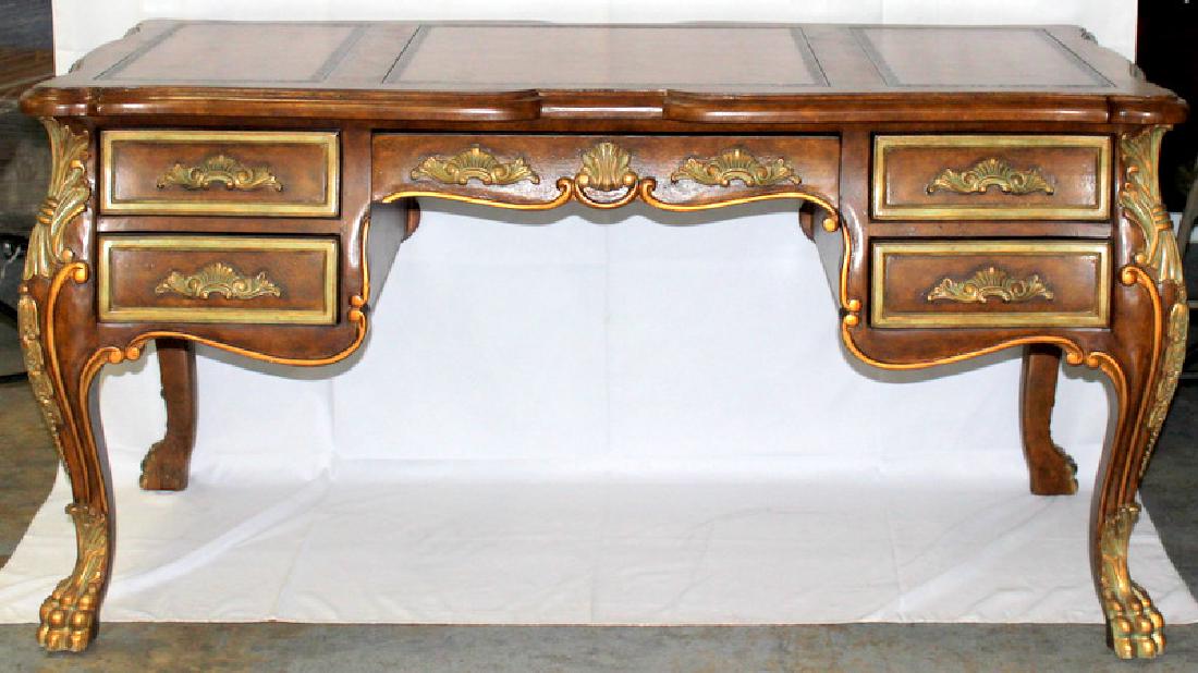 French Style Painted Wood 5 Draw Desk with Lion Paw (1 of 6)