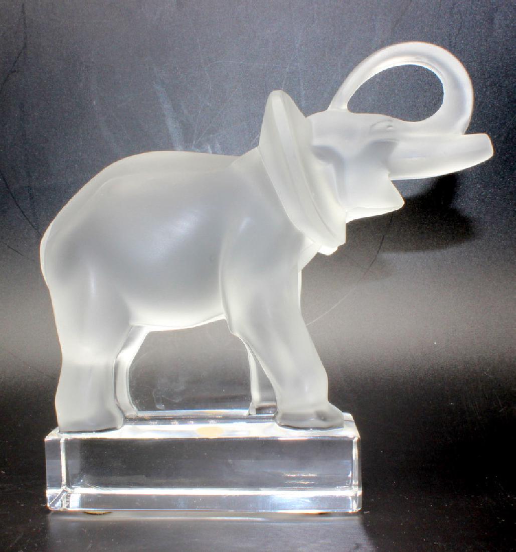Lalique Elephant Paperweight (1 of 4)