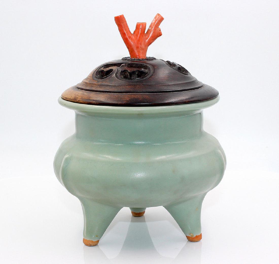 Chinese Celadon Censer (1 of 4)