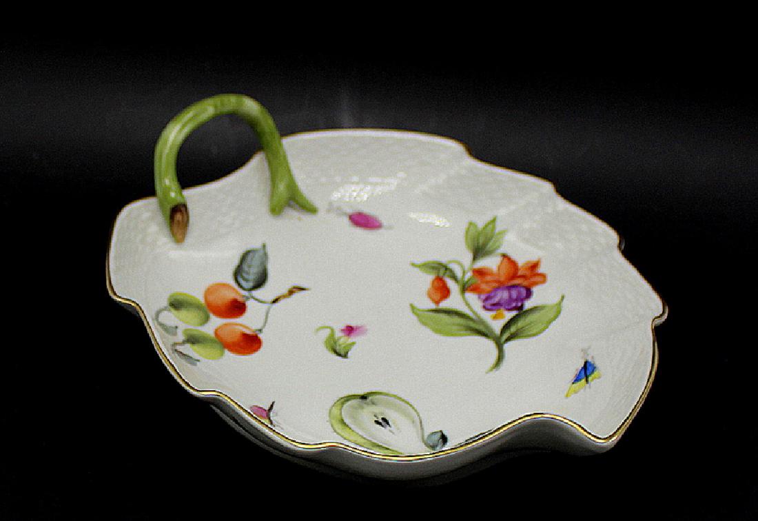 Herend Leaf Shaped Dish Handpainted (1 of 3)