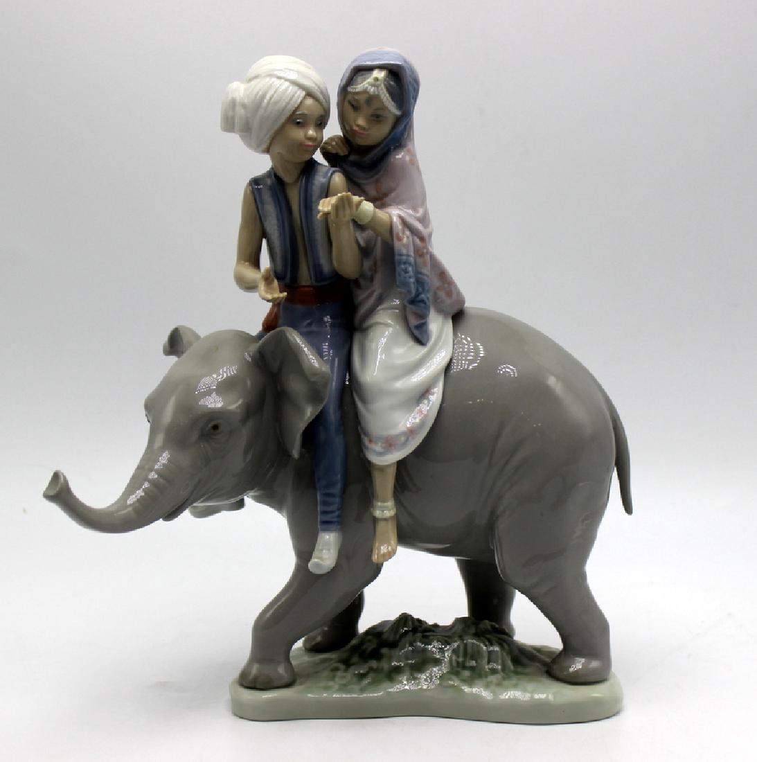 Lladro Figure Two Children riding an Elephant (1 of 3)