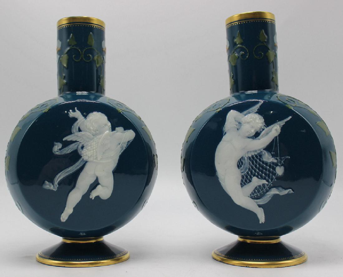 Minton Pair of Pat-Sur-Pat Moon Flasks (1 of 5)