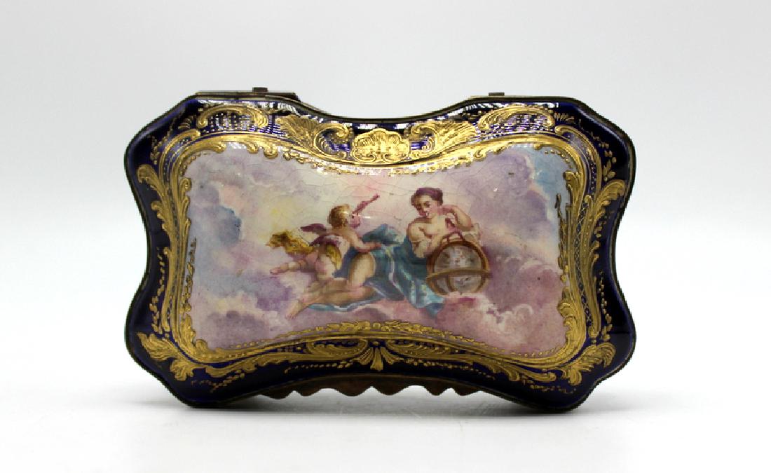 Antique Handpainted Sevres Bronze Mounted Box (1 of 7)