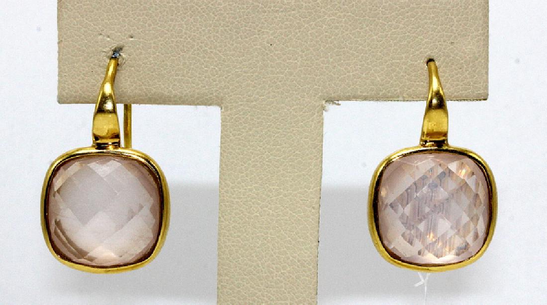 Lalla & Rossana 18Kt YG Pink Quartz Earrings (1 of 3)