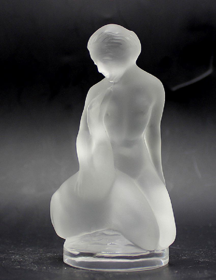 Lalique Crystal Figure of a Girl with a Swan (1 of 3)