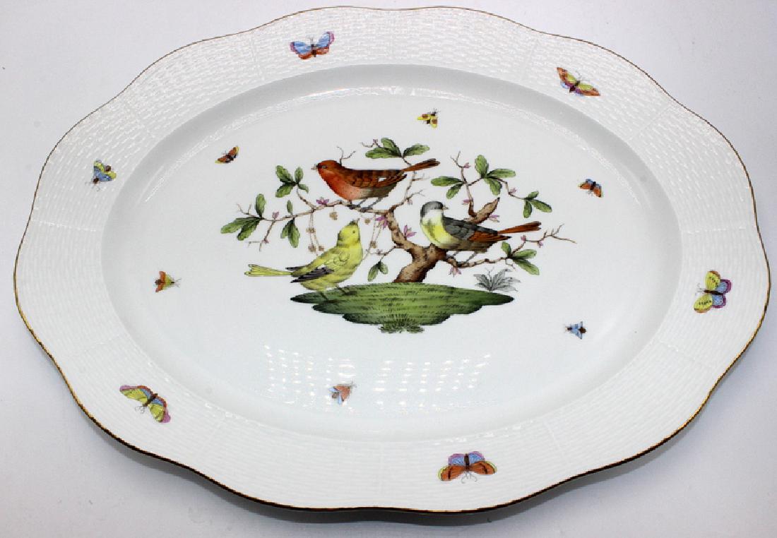 Herend "Rothschild" Platter with Basket Weave Border (1 of 3)