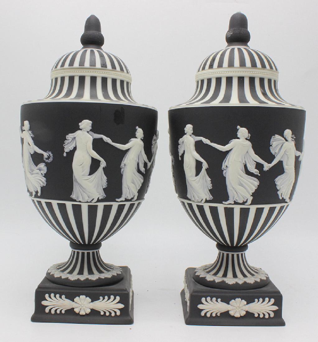 Wedgwood Urn Shaped Vases & Covers Decorated with (1 of 4)