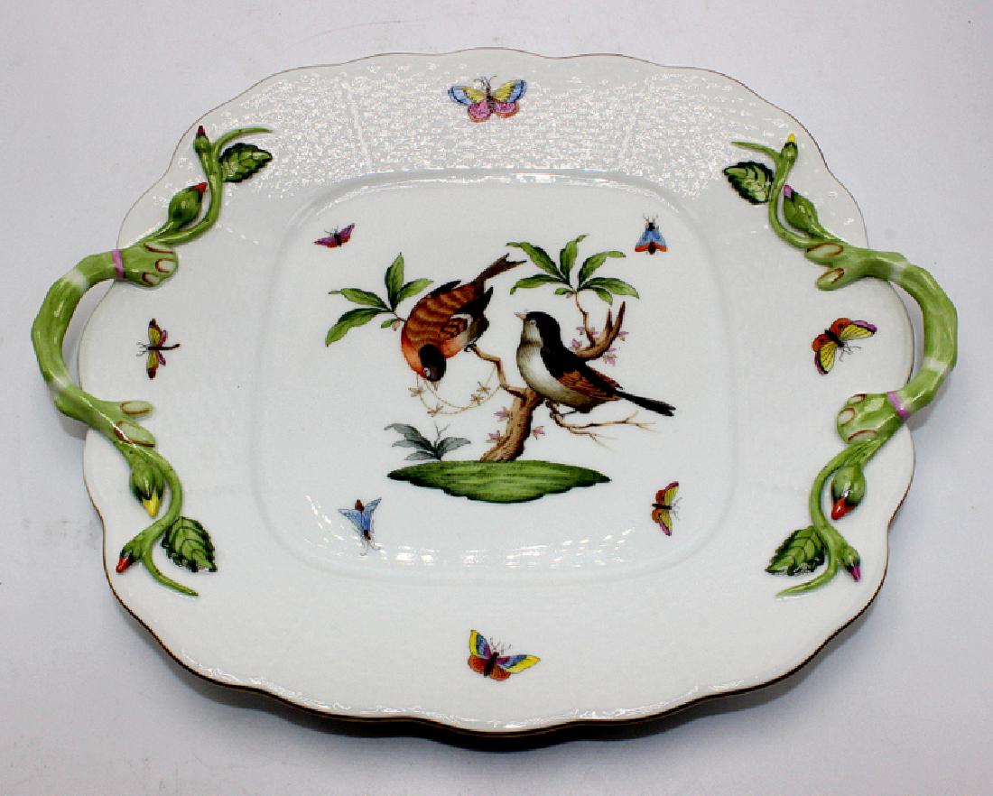 Herend "Rothschild" Two Handled Square Dish (1 of 3)