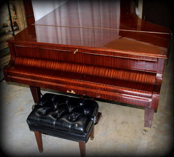 Bösendorfer Art Deco Style Rosewood Grand Piano: Bösendorfer Art Deco Style Rosewood Grand Piano. Serial #31978. Veneer issues. 40 1/4" high x 93" long x 59 1/2" wide.