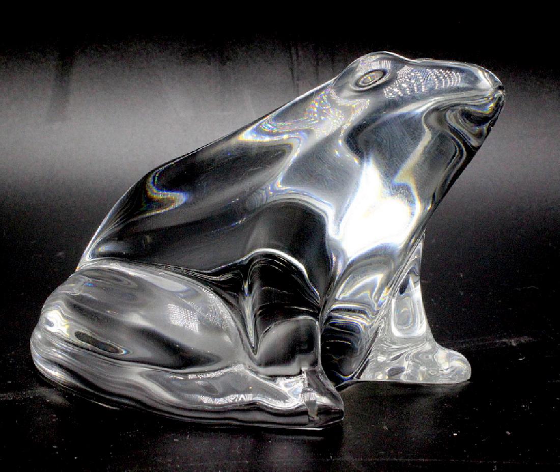 Baccarat Crystal Frog Paperweight (1 of 2)