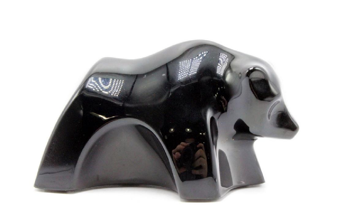 Baccarat Black Crystal Bear Cub Figurine (1 of 4)