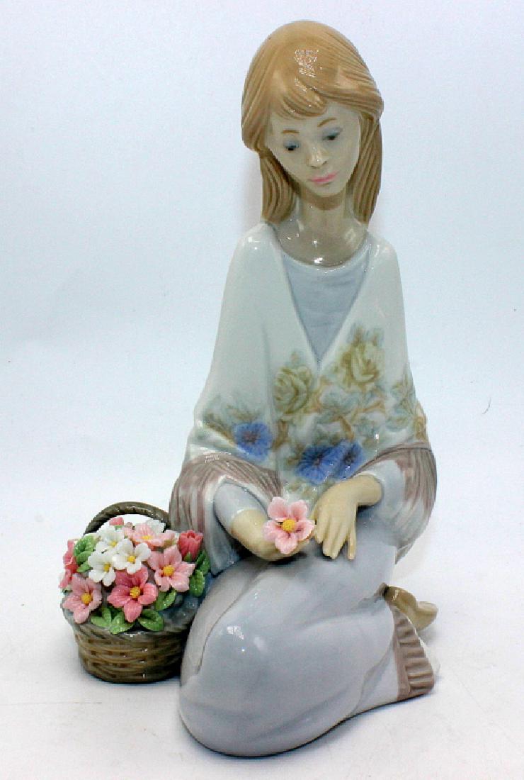 Lladro #7607 "Flower Song" Porcelain Group (1 of 3)