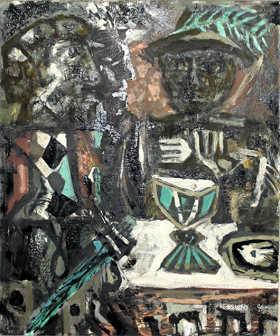 School Of Antoni Clave Oil on Canvas Signed Dated 1958 (1 of 4)