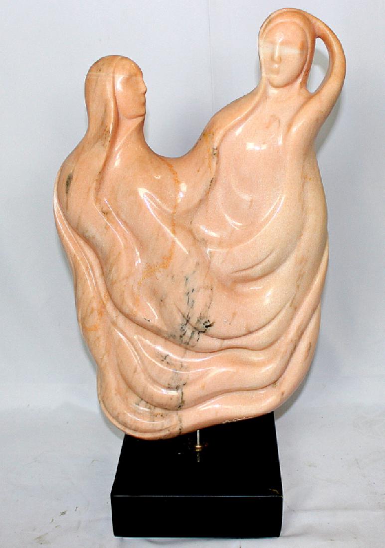 Original Anthony Quinn "Love" Pink Marble Sculpture (1 of 6)
