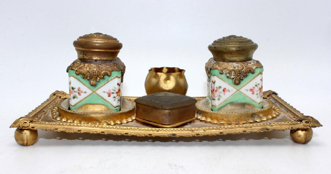 Beautiful French Inkwell. French metal (1 of 3)